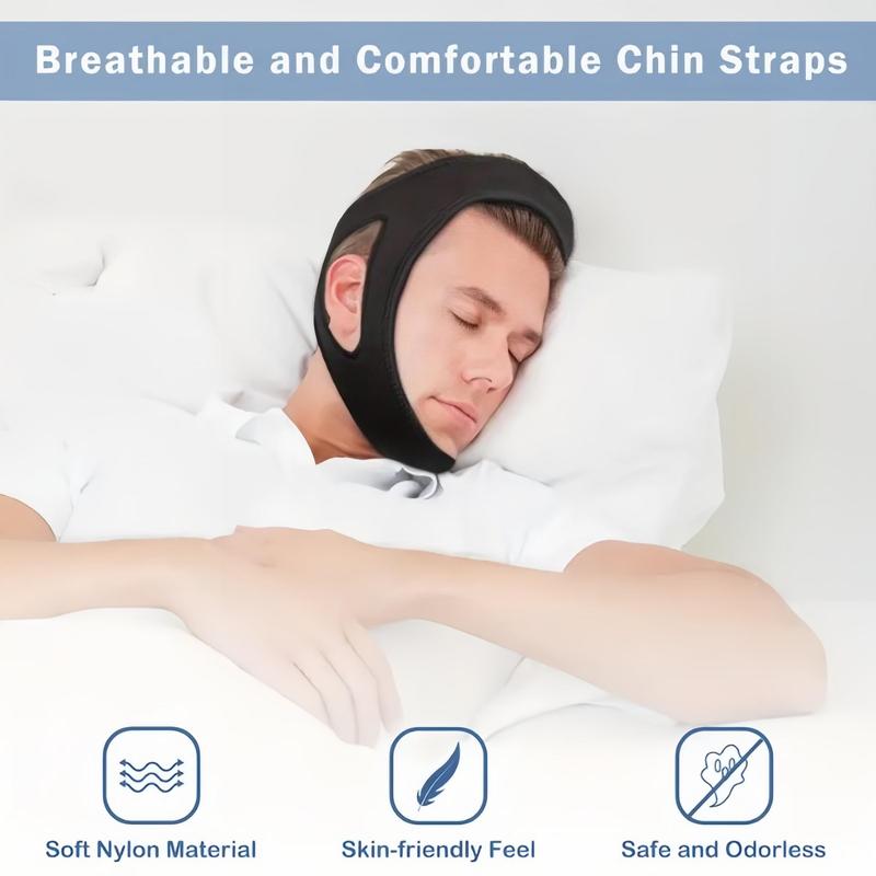 Adjustable Anti Snoring Chin Strap, Effective Chin Strap for CPAP Users, Suitable for Snoring, Anti Snoring Device, Can Prevent Men and Women from Snoring, Christmas Gift