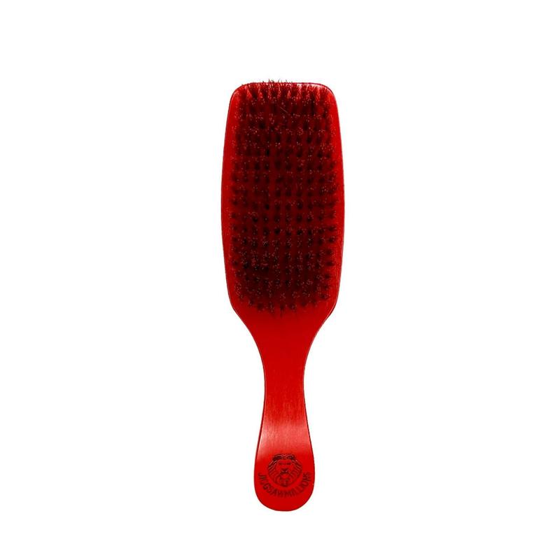 JIGGSAWMILLIONS Soft Wave Brush, Red Tribal Wave Brush Custom Grip, Bristle Hair Brush For Men and Women