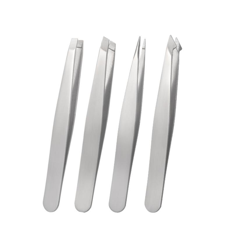 Professional Stainless Steel Tweezer Set-Precision Oblique, Flat and Pointed Tweezers for Eyebrow Trimming, Facial Hair, Folliculitis and Irritant Removal, without Flavor Beauty Tools Set, Leaving Skin Smooth