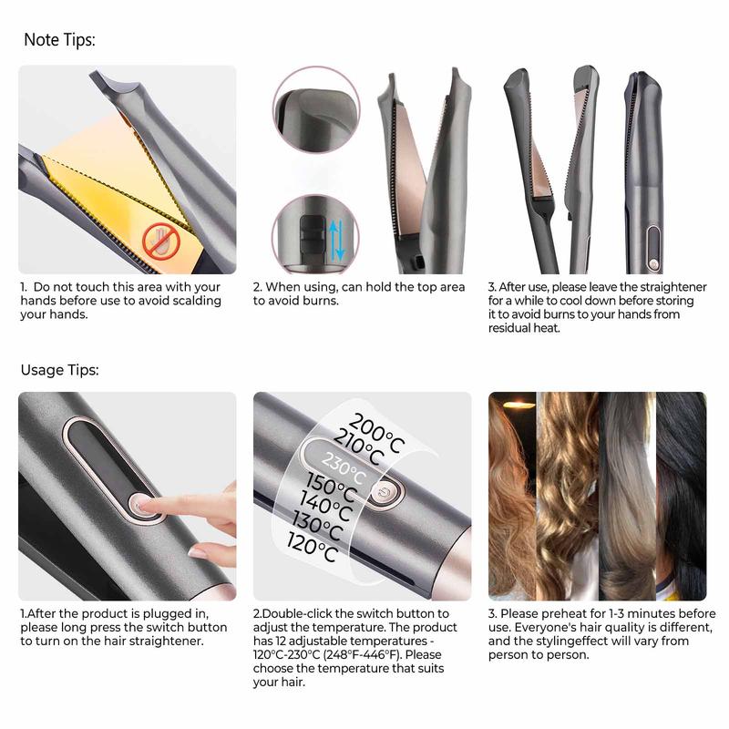 2 in 1 Hair Straightener, 1 Box Professional Hair Straightening Iron, Hair Styling Tool for Home & Travel, Ideal Gift for Women & Girls