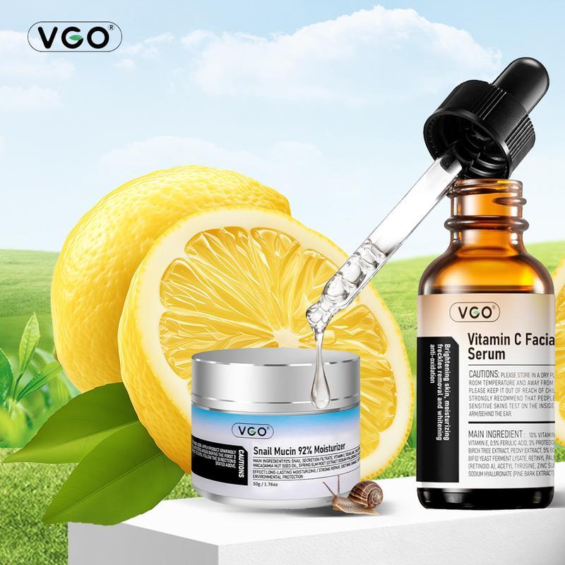 VGO Vitamin C Facial Serum Essence, 30ml  60ml - Brightens Skin Tone, Moisturizes and Hydrates, Fades Acne Scars - Hydrating, Moisture