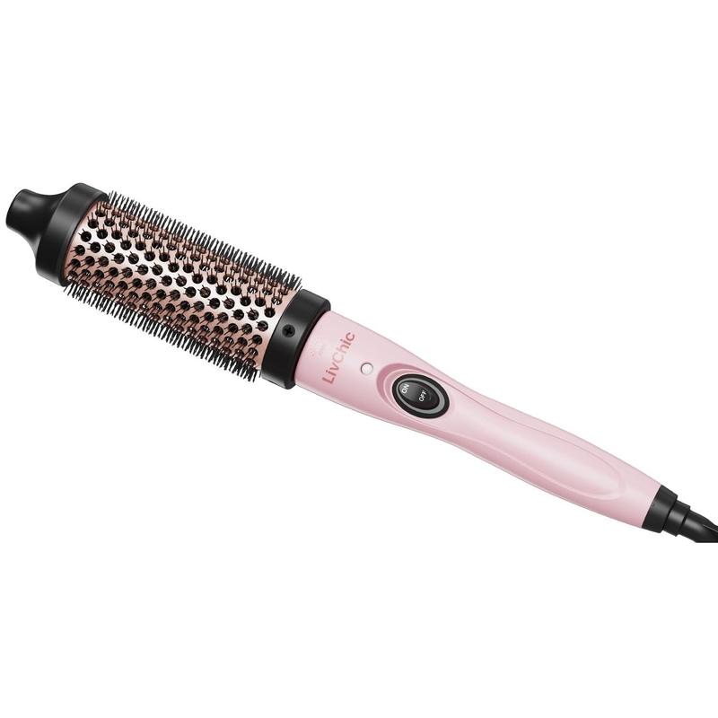 Thermal Brush 1 1 2 Inch Heated Round Brush Blowout look Ceramic Tourmaline Ionic Curling Iron Volumizing Hot Brush Hair Root Volume & Loose Curls Dual Voltage wavy thermal brush Smooth Flawless Smoothing Comfort