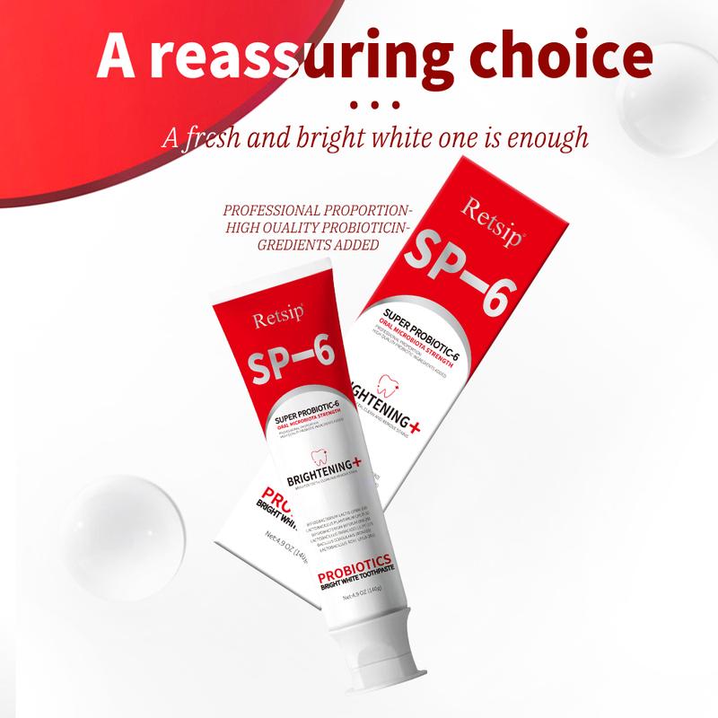 SP-6 Ultra Whitening Toothpaste & Probiotic Toothpaste - Deep Cleaning Care & Fresh Breath (2PCS) - Oral, Cleansing