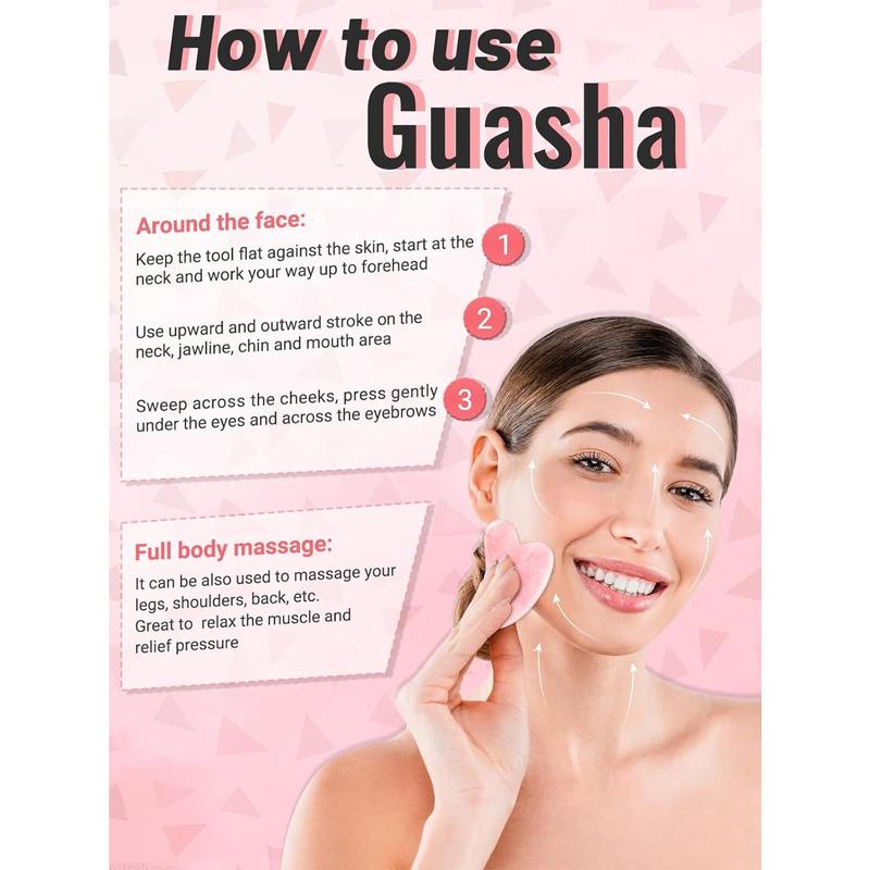 3pcs Gua Sha & Jade Face Roller & Ice Roller for Face - Facial Massager for Face, Eyes, Neck, Relieve Fine Lines and Wrinkles