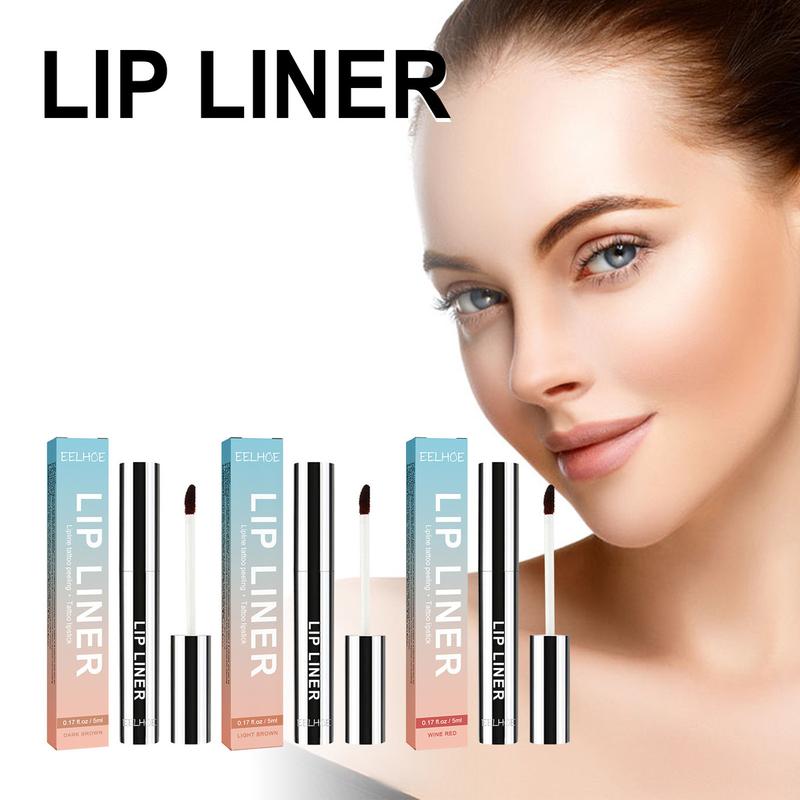 EELHOE Peel-Off Lip Liner Outlines The Lip Shape And Shows The Lip Color Waterproof And Non-Smudged Lip Brush Eyeliner Lipliner