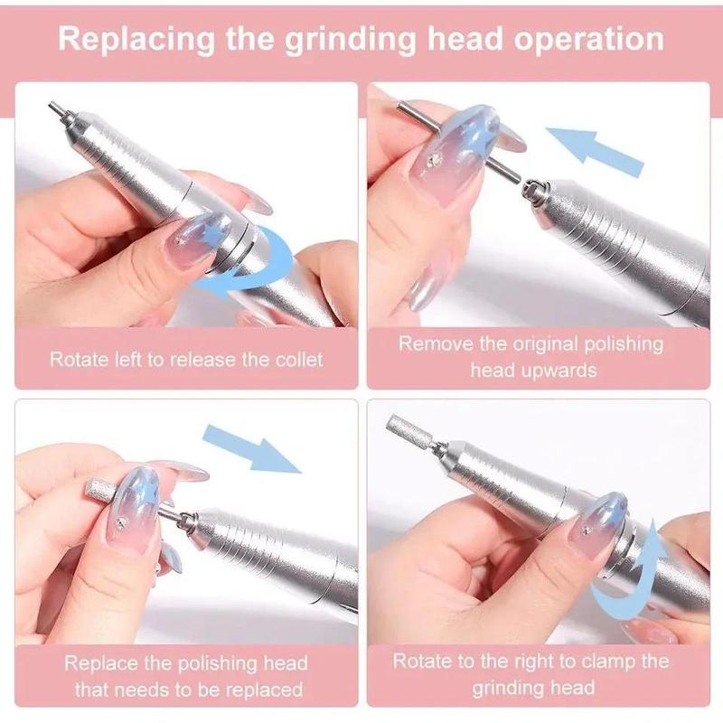 Original 45000RPM Professional Rechargeable Electric Nail Drill Machine Portable Cordless Nail File For Acrylic Gel Nails Remove uña s portable naildrill