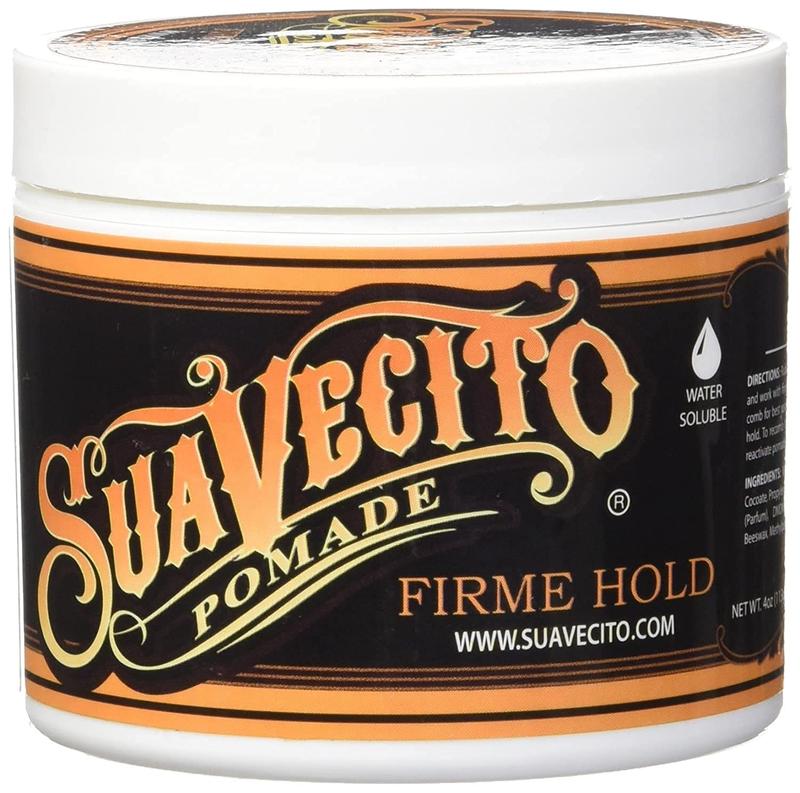 Suavecito Pomade Firme (Strong) Hold 4 oz, 1 Pack - Pomade For Men - Medium Shine Water Based Wax Like Flake Free Hair Gel - Easy To Wash Out -