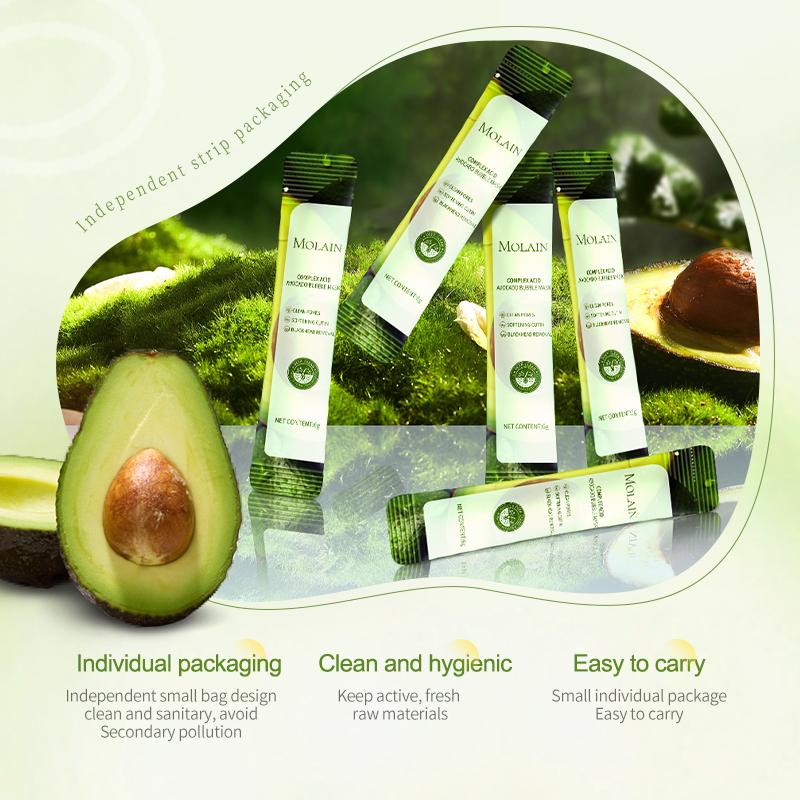 [Molain] Avocado Foaming Compress Mask, Sleep, Dehydration, Radiance, Avocado, Re-moisturizing & Firming, Exfoliating, Cleansing Face