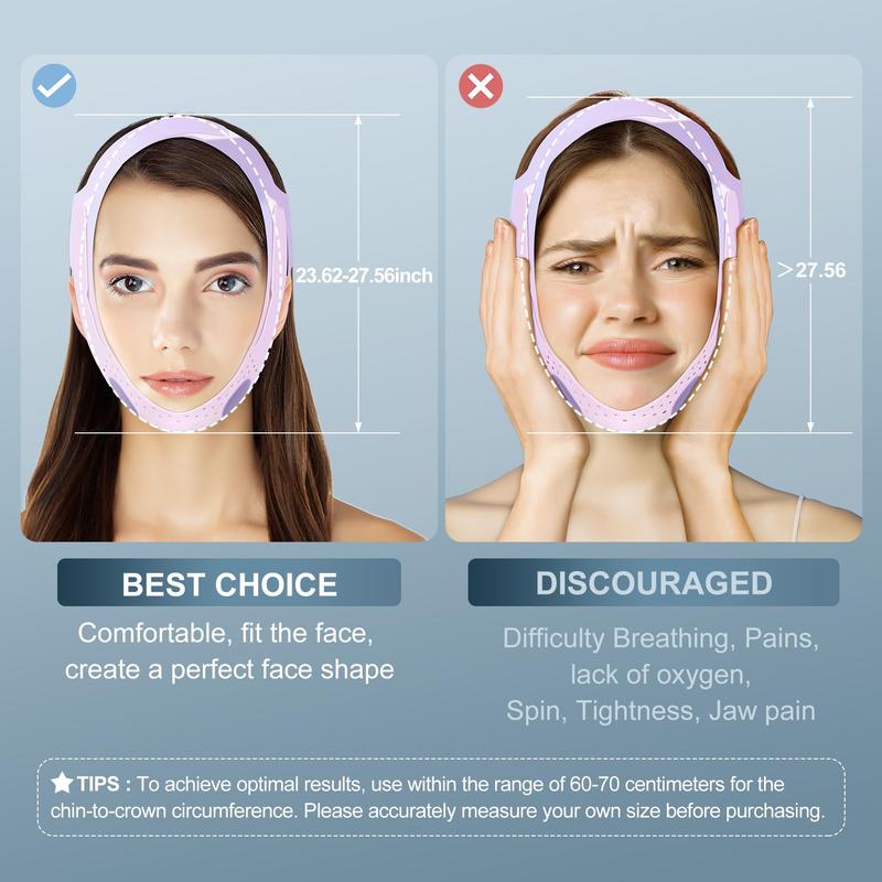 JUSRON 3D Double Chin Reducer V Line Face Lifting Tape Face Strap,   Soft Silicone  High elasticity Chin Strap Face Shaper to Removing Double Chin for Women and Men