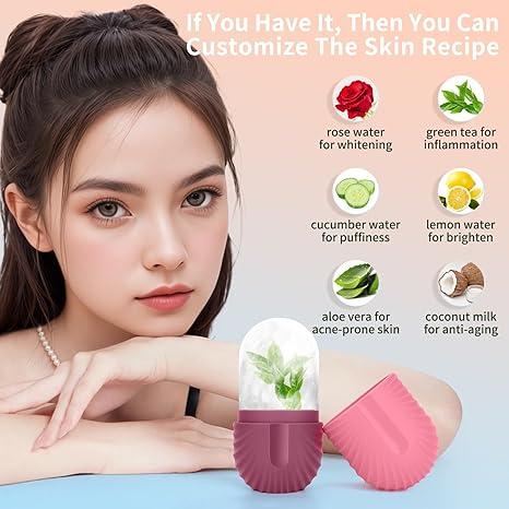 Solid Color lce Face Roller - Elevate Your skin care: Portable Face Slimming and massage tool to close the skin - Relaxing massage, reduce puffiness, lock in water Cift Comfort Moisturizing Moisturizer Calming Day Pack Lightweight Face Lift Face Lift