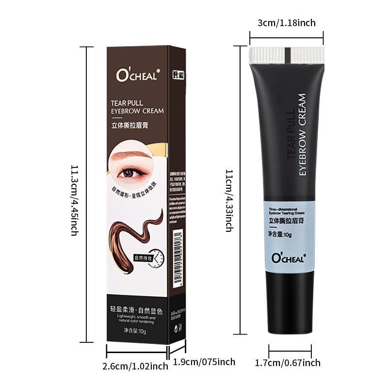 Eyebrow Gel, 1 Count Natural Tinting Tattoo Cream, Waterproof Long Lasting Peel Off Eyebrow Glue, Quick Dry Brow Makeup Tool for Women