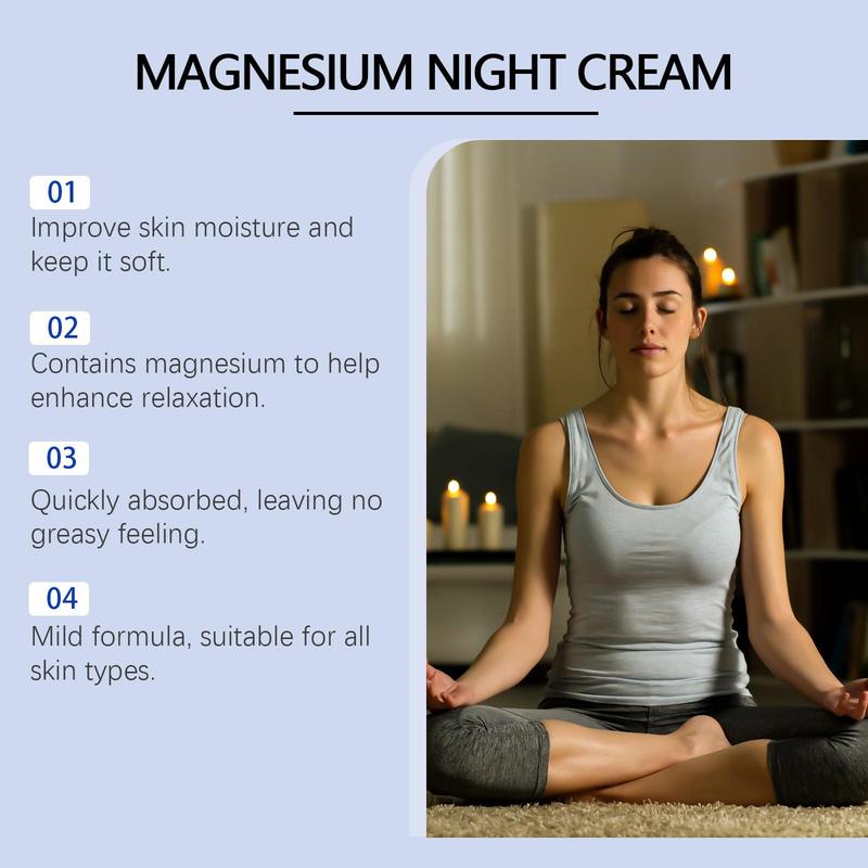 Magnesium Sleep Cream, 1 Box 2 Boxes Magnesium Night Cream, Body Moisturizer for Women & Men, Hydrating Body Care Product for Daily Use