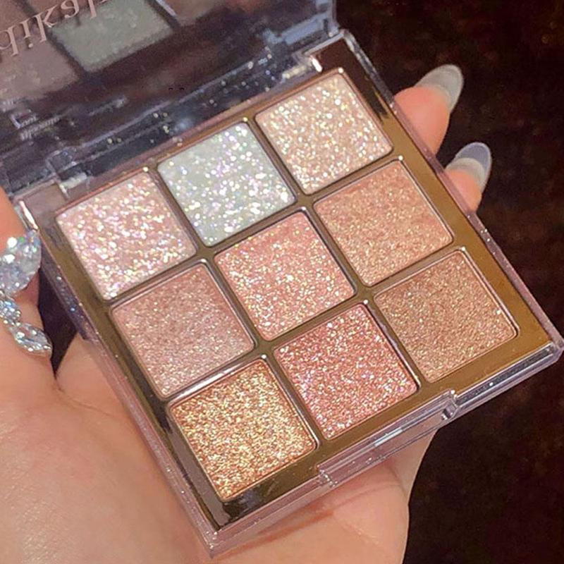 Shimmer Mirror Glitter Eyeshadow Palette, Glitter  Eye Shadows  Palette, Summer Long Lasting Shiny Eye Makeup Palette, Glittering High Pigmented Cosmetic Palette, Music Festival Makeup Products, Fall Gift, Girly Room Accessories Makeup