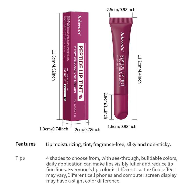 Peptide Lip Tint, 2 Counts set Hydrating and Nourishing Glossy Lip Gloss, Moisturizing Lip Gloss, Liquid Plumping Lipstick for Women Makeup