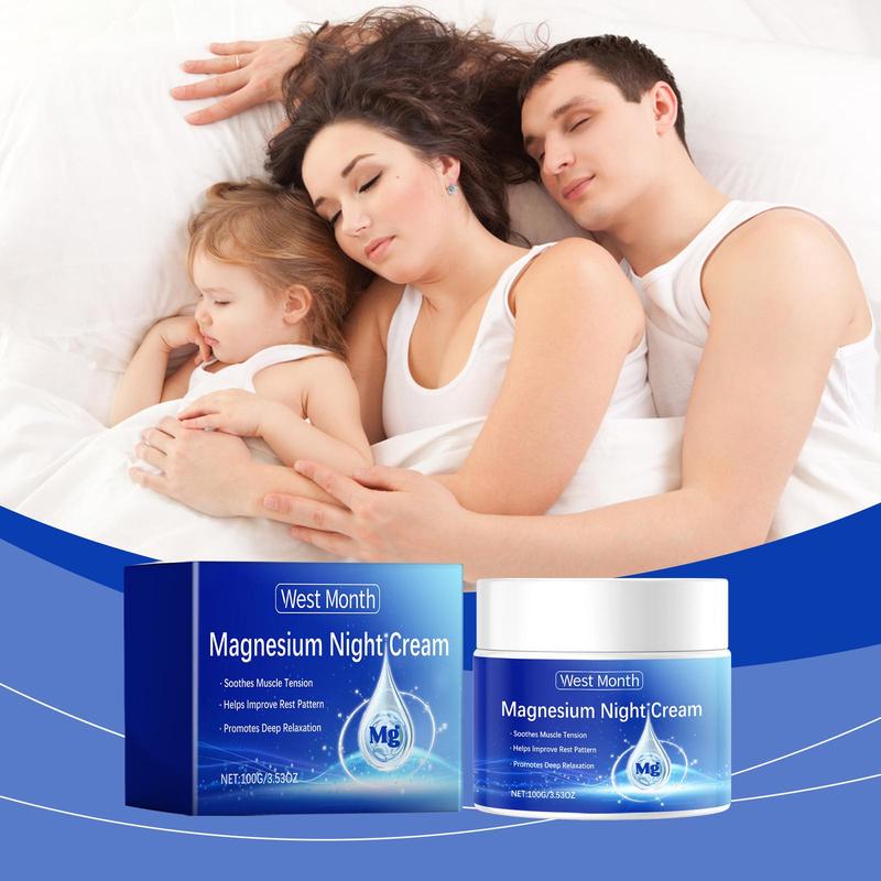 Magnesium Sleep Cream, 1 Box 2 Boxes Magnesium Night Cream, Body Moisturizer for Women & Men, Hydrating Body Care Product for Daily Use