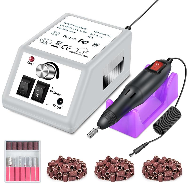 Professional Electric Nail Drill Machine Nail File Pink Nail Drill Kit, Nail Filer Electric with 156pcs Sanding Bands and Nail Drill Bits for Acrylic Nail Drill Gel Nail Manicure Pedicure