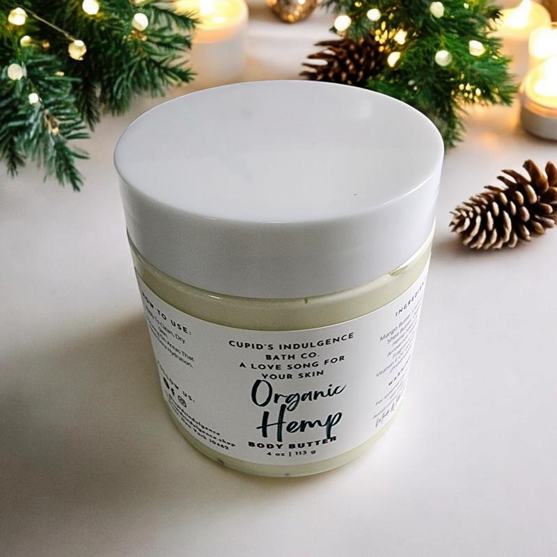 Body Butter: Organic Hemp Seed Oil Body Butter Body Care  Blend Coconut Moisturizer