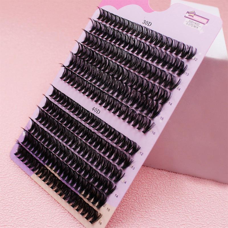 Natural False Lash Clusters, 1 Set Individual False Eyelashes, Fluffy Curly Faux Cluster Lashes, Portable Makeup Products for Women