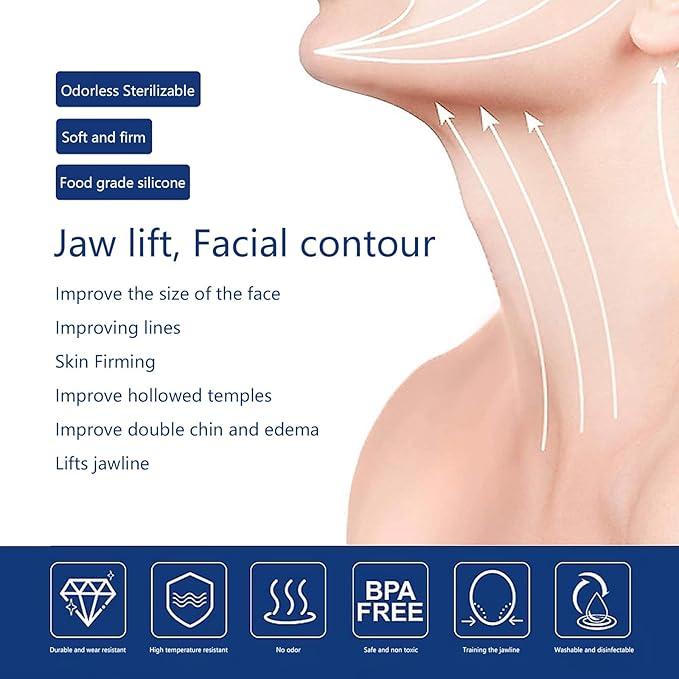 Jaw Exerciser for Men & Women Silicone Jaw Exerciser Tablets Jaw Exerciser Gum BPA Free Jawline Exerciser for Men Jaw Trainer，gift for men& women