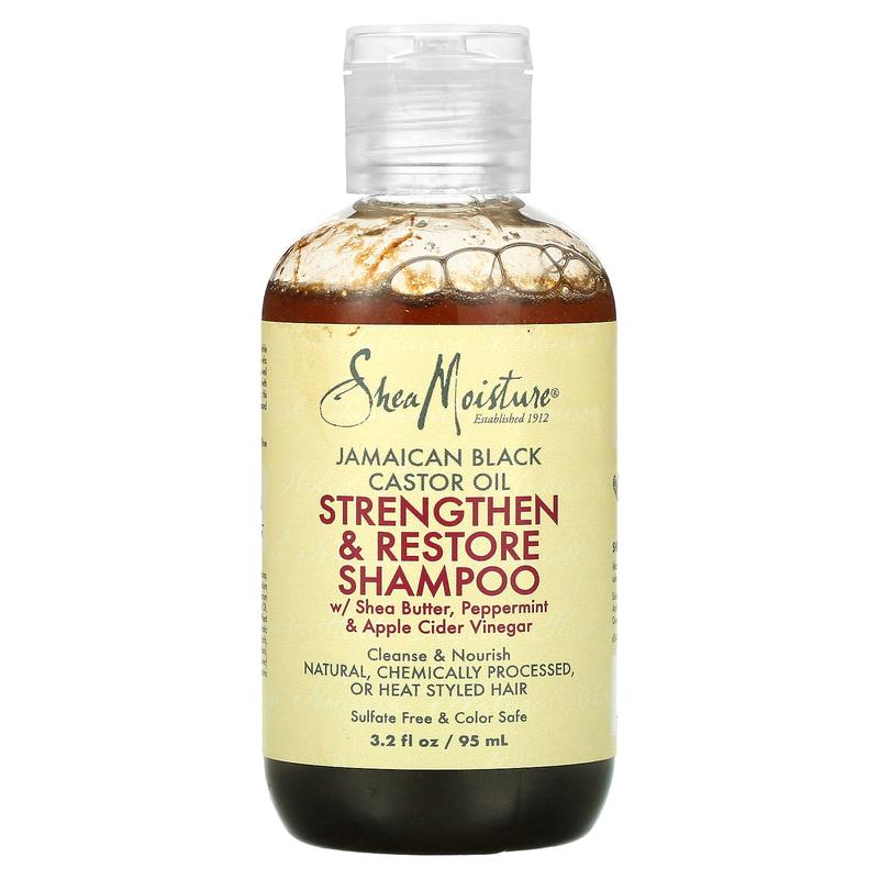 SheaMoisture Jamaican Black Castor Oil, Strengthen & Restore Shampoo, 3.2 fl oz (95 ml)