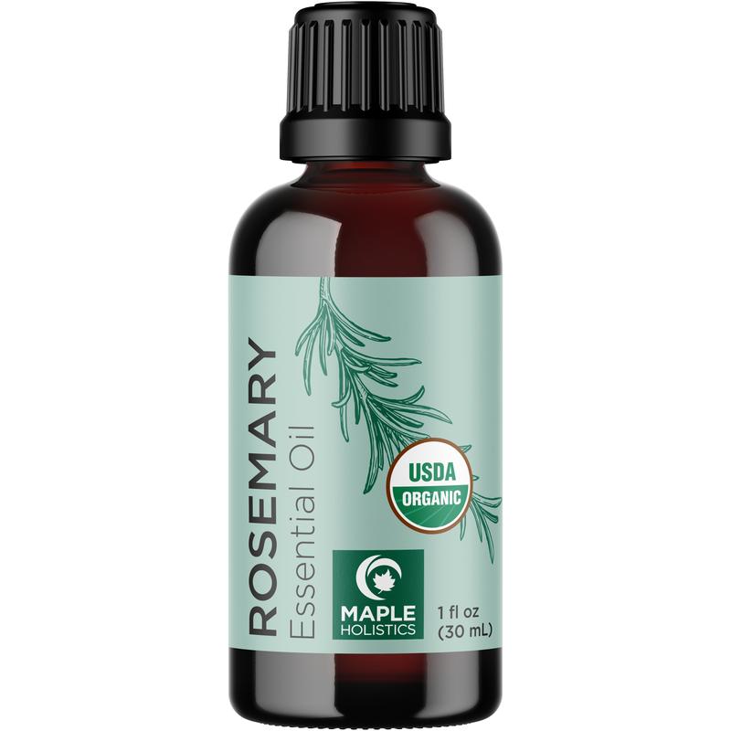 Maple Holistics USDA Organic Rosemary Essential Oil for Hair, Skin, DIY and more rosemary hair Haircare Hydrating rosemary hairtreatment