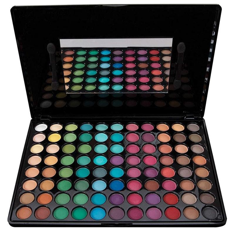 Bebeautiful Professional Makeup Eyeshadow with Applicators, 88-Color Palette, Matte