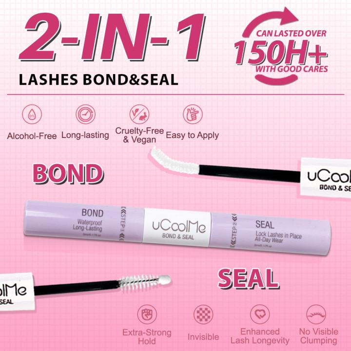 uCoolMe Cupid | C Curl Wet Look Collection DIY Lashes Extension Kit and Lash Clusters 8-18mm | Bond Seal and Remover Eyelash Makeup Eyelashes Cosmetic | Anime Style Lashes Lash Extensions Eyelashes Extensions winter gift