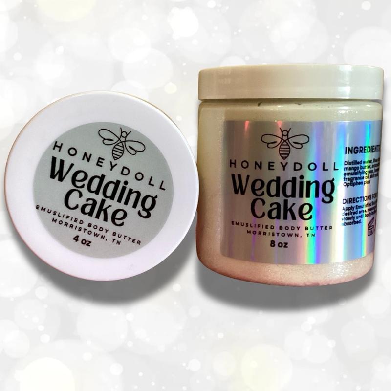 Wedding Cake Emulsified Body Butter - shimmering Body Butter - Moisturizing - Body Care