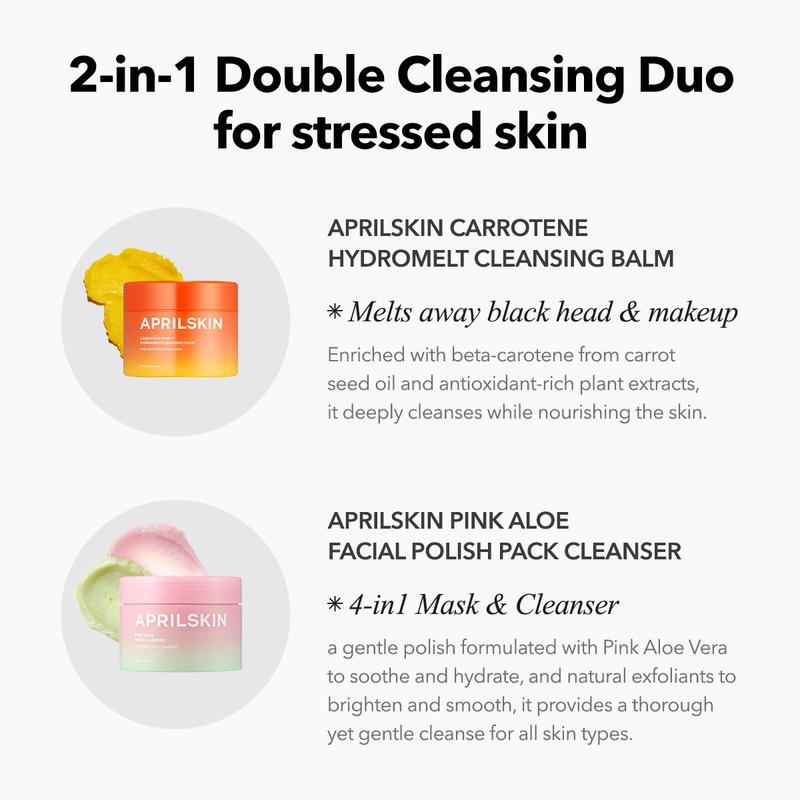 [APRILSKIN official] Ultimate Glass Skin Set (Double Cleanser, Vita Toner, Mucin Serum, IPMP Solution, Exfoliate Mask) | K-beauty Soothing Daily Skincare