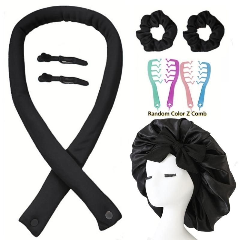 Heatless Curls Headband With Bonnet , 7 PCS Set Professional SleepingHair Care & Styling Tool Set, Heatless StylingTools for Women & Girls, Hair Styling Tools