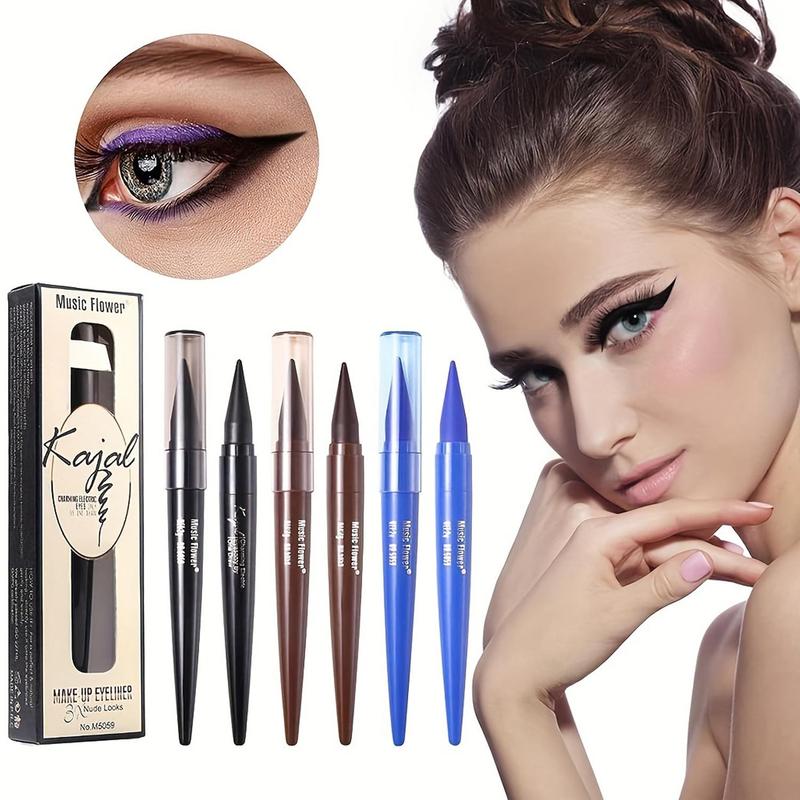 Waterproof Eyeliner Gel, 2 Counts Long Lasting Stain Resistant Matte Eyeliner, Easy To Apply, Makeup Accessories for Women & Girls