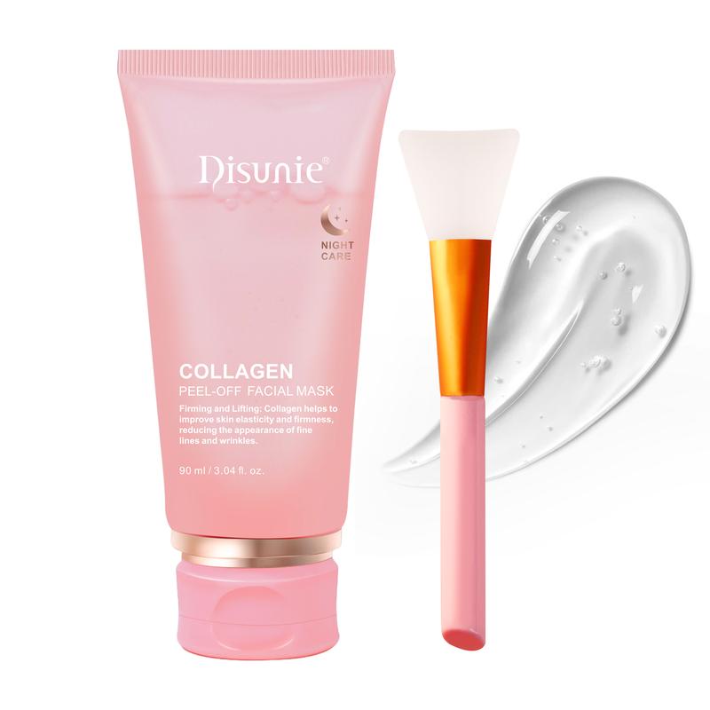 Disunie Collagen Overnight Wrapping Mask, 3.04 oz Ceramide NP & Niacinamide Night Peel-off Facial Mask, Moisturize Brighten Comfort Moisture Skincare Glycerin