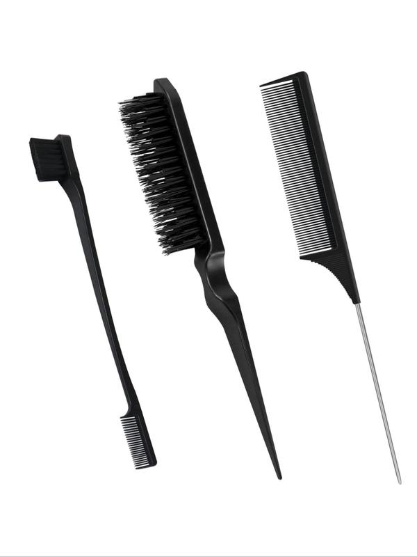 Hair Styling Comb Set, Hair Styling Tool Set, Including Hair Comb, Pointed Tail Comb, Eyebrow Brush, and Hair Pin, Professional Hair Salon Tools & Accessories