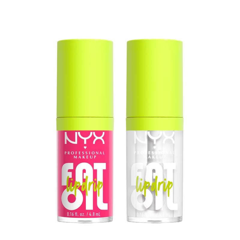 Fat Oil Lip Drip Duo, Moisturizing, Shiny and Vegan Tinted Lip Gloss, NYX Professional Makeup