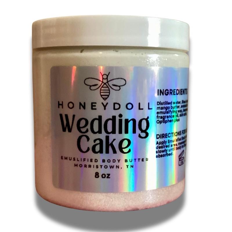 Wedding Cake Emulsified Body Butter - shimmering Body Butter - Moisturizing - Body Care