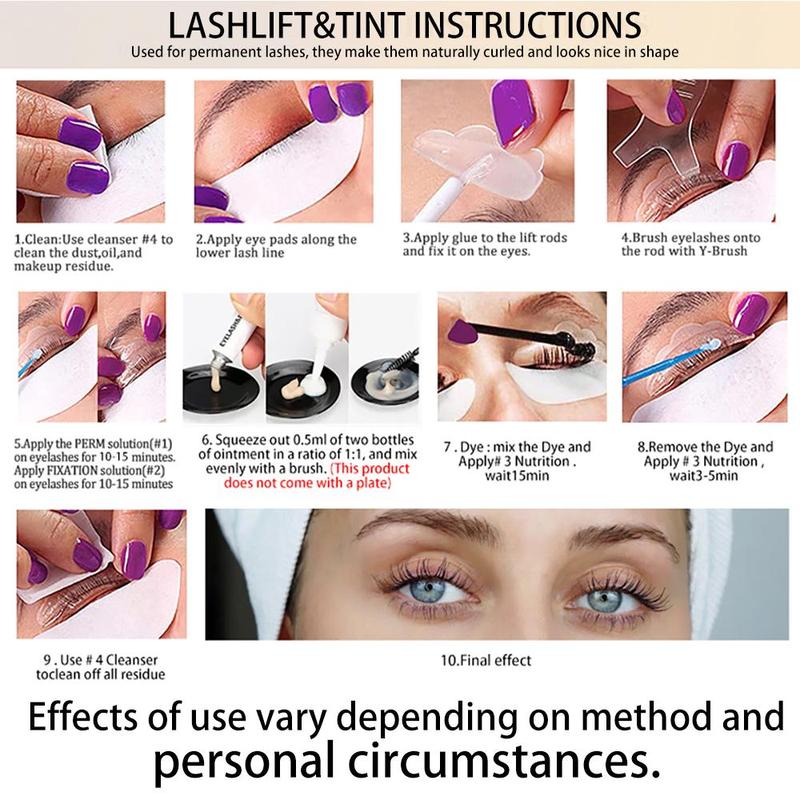 Multifunctional Lash Lift & Tint Kit, 2 in 1 Eyelash & Eyebrow Perming & Tinting Kit, Professional Eye Makeup Kit for Women & Girls