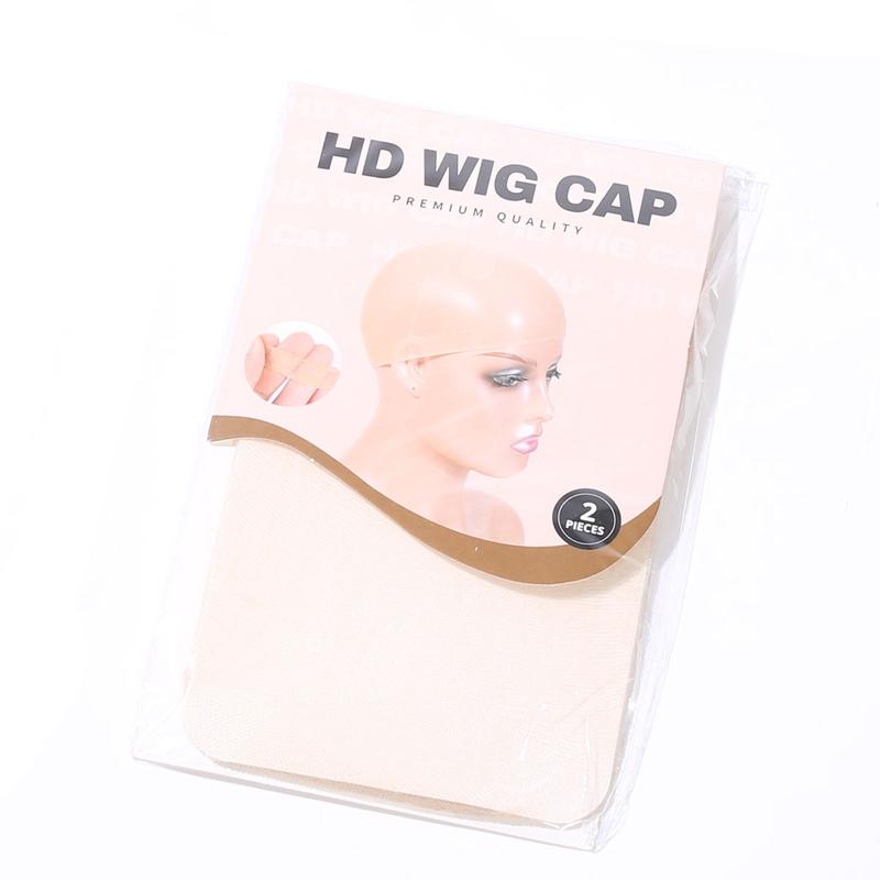 1 Bag 2 Counts Invisible and Breathable HD Wig Cap for Human Hair Synthetic Wig Installations Easy to Wear