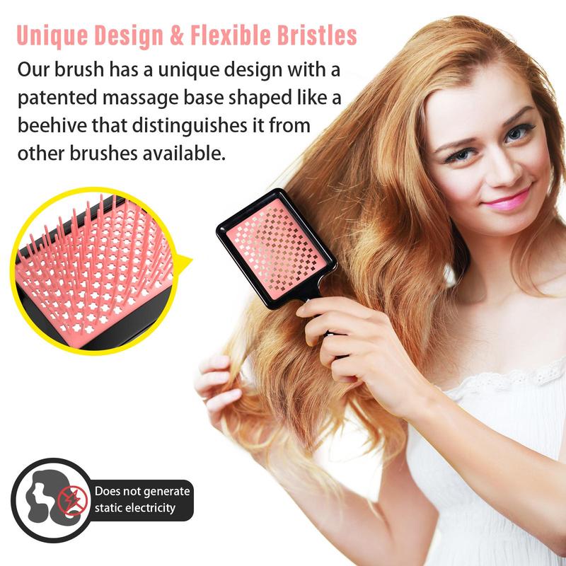 Hollow out Hair Brush, Scalp Massage Comb, Hair Detangling & Styling Tool for Women & Men, Household Hair Care Products