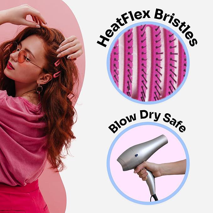 2024 Christmas Ventilated design and ultra-soft bristles for safe blow drying, ergonomically designed handle for easy detangling of knots and unmanageable hair Brush Haircare