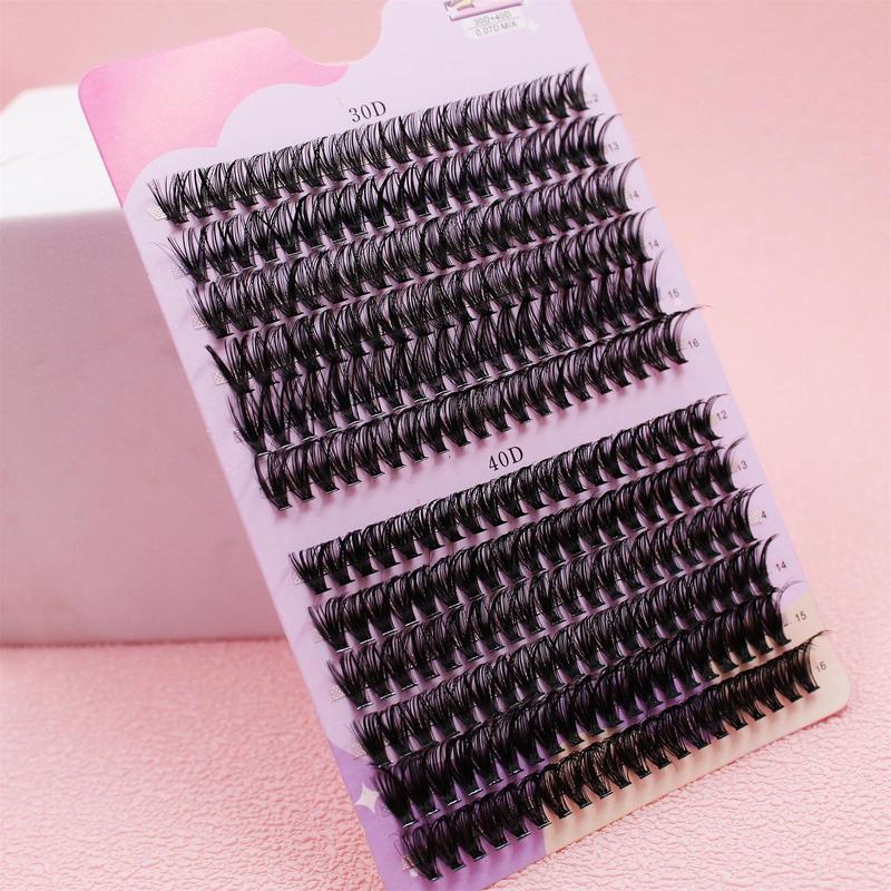 Natural False Lash Clusters, 1 Set Individual False Eyelashes, Fluffy Curly Faux Cluster Lashes, Portable Makeup Products for Women