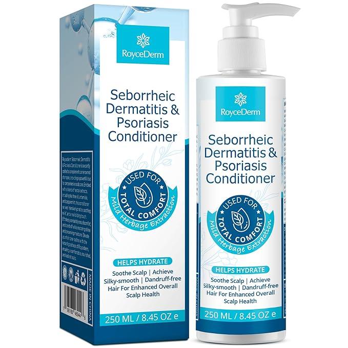 Roycederm Seborrheic Dermatitis Psoriasis Conditioner: Scalp Treatment for Folliculitis Psoriasis Dry Itchy Scalp Oily Hair - Dandruff Conditioner for Healthy Hair