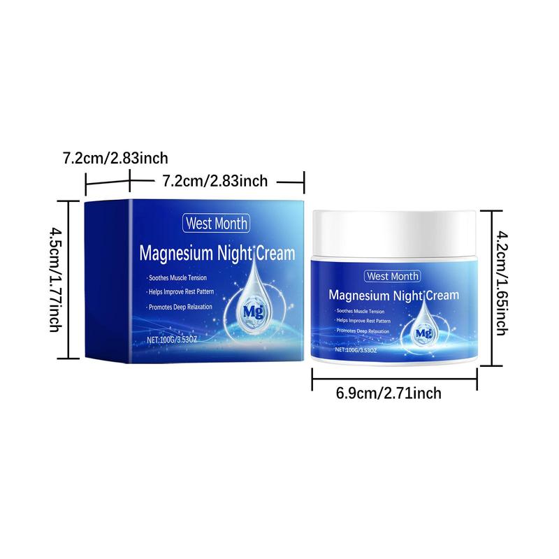 Magnesium Sleep Cream, 1 Box 2 Boxes Magnesium Night Cream, Body Moisturizer for Women & Men, Hydrating Body Care Product for Daily Use