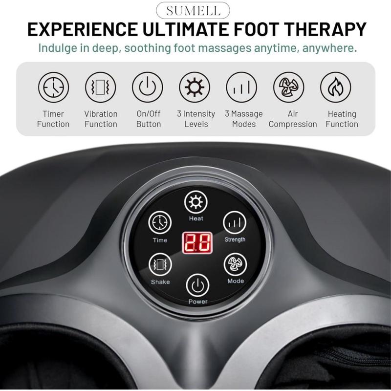 Shiatsu Foot Massager Machine with SoothingHeat, Deep Kneading Therapy,Air Compression,Relax for Home or Office Use