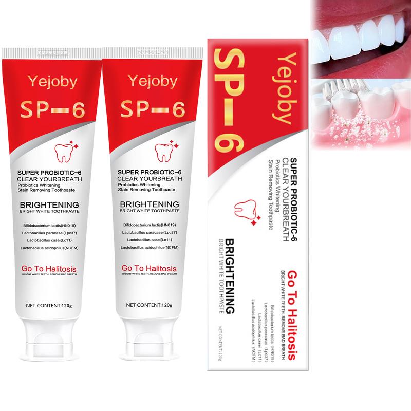 2024 Sp-6 Ultra Whitening Toothpaste,Probiotics Bright White Toothpaste,Sp 6 Toothpaste,Ultra Whitening Toothpaste Sp-6,Sp-6 Probiotics Whitening Toothpaste,Fresh Breath