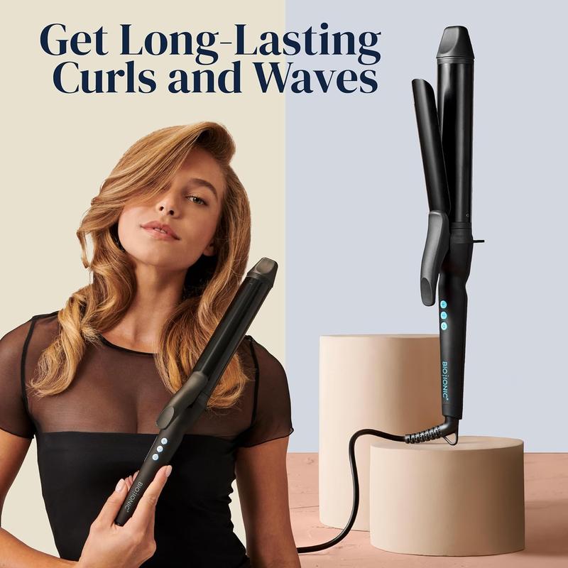 Bio Ionic Long Barrel Curling Iron Adjustable Comfort