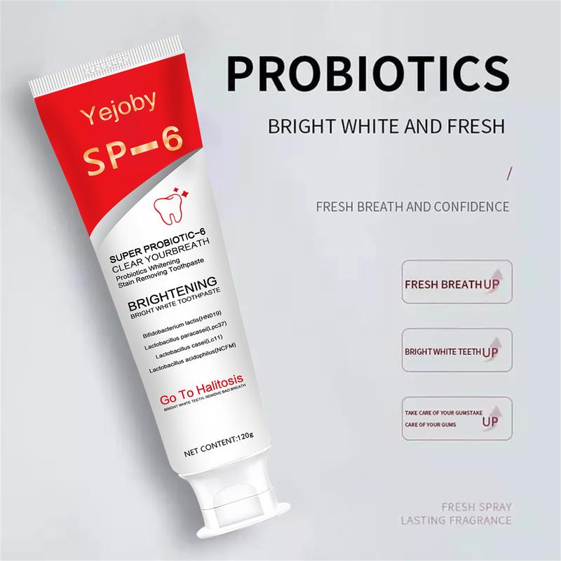 2024 Sp-6 Ultra Whitening Toothpaste,Probiotics Bright White Toothpaste,Sp 6 Toothpaste,Ultra Whitening Toothpaste Sp-6,Sp-6 Probiotics Whitening Toothpaste,Fresh Breath