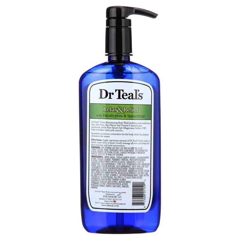 Dr Teal's Body Wash Relax and Relief with Eucalyptus Spearmint, 24 fl oz