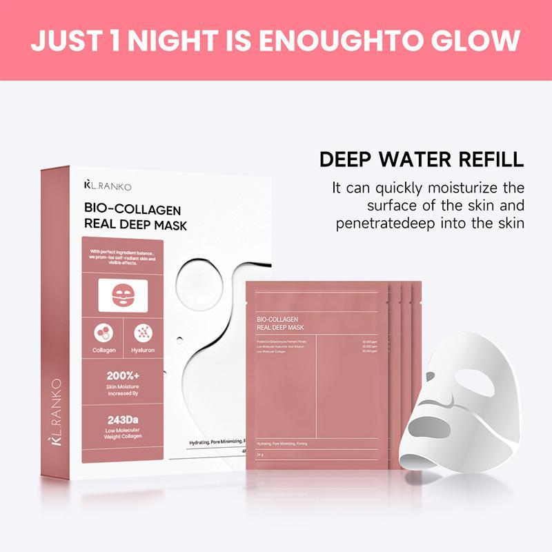 Collagen Peptide Facial Mask, 2 Boxes Moisturizing Facial Mask, Hydrating Facial Skin Care Mask, Face Mask for Women & Men