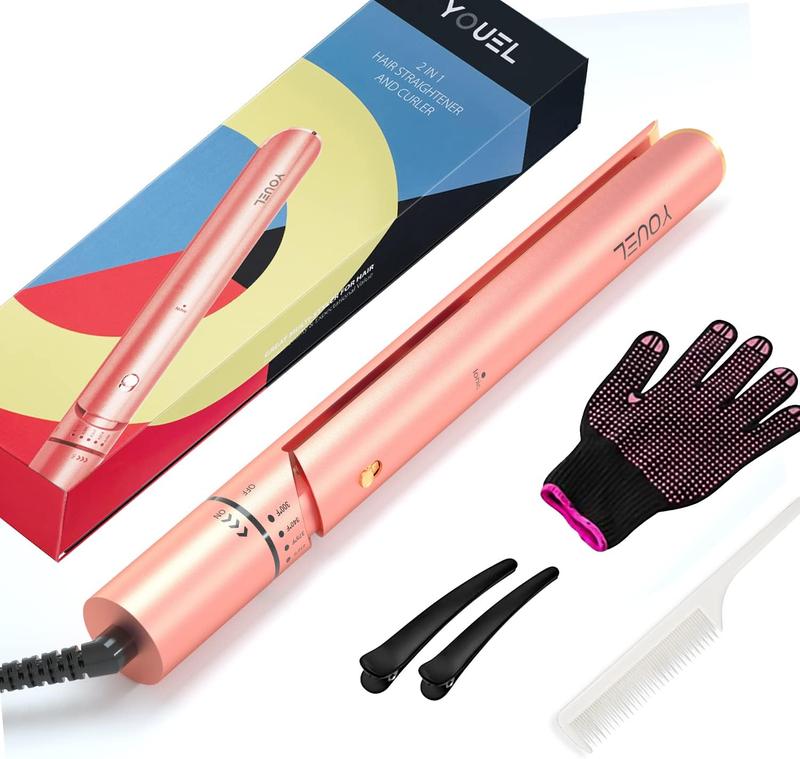 2-in-1 Hair Straightener and Curler Comfort Smooth I Don'T Care, Random Color But Give My $10 2In1