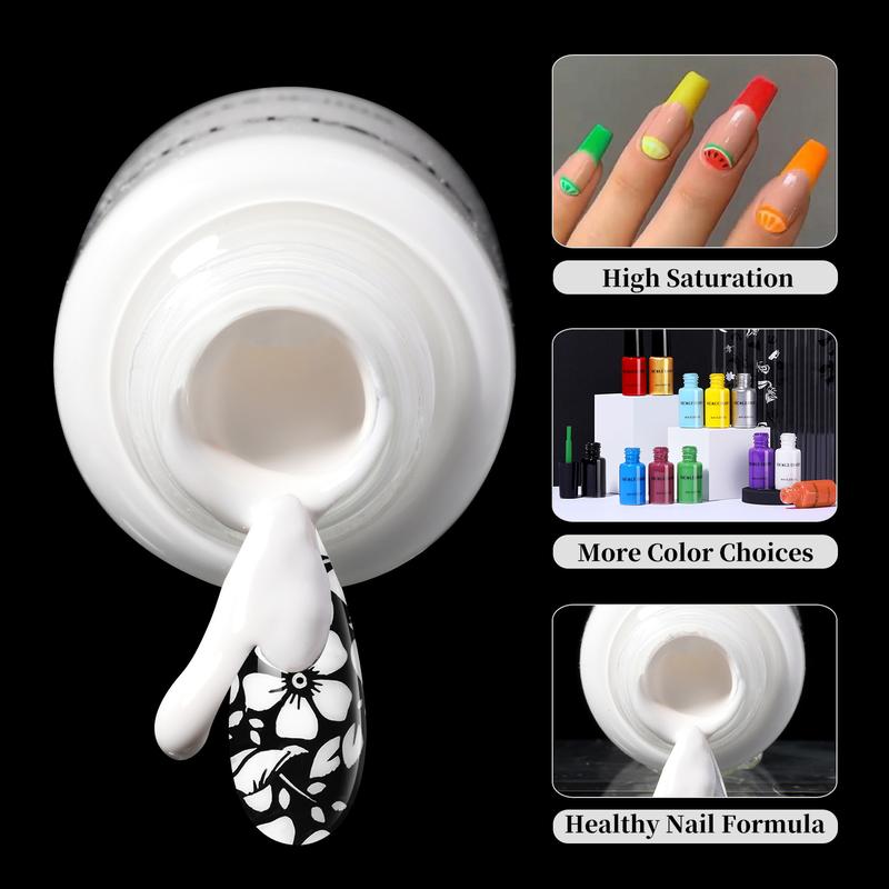 NICOLE DIARY Nail Stamping Polish 12 Colors 6ml Colorful Starter Kit French Nail Art DIY Nail Salon Style Christmas Gift DIY At Home Nail Care